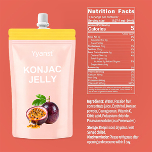 Gelée de konjac à la passion fruit, marque privée, faible en calories, brûle-graisses, pour la gestion du poids, complément alimentaire, échantillon gratuit - Product Image 3