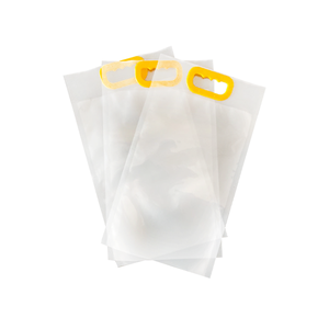 Transparent Nylon Laminating Plastic 5kg 10kg Rice Bags Puncture Resistance Heavy Duty Bag With Reinforced Handle