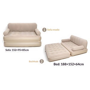 Colchón <span class=keywords><strong>Inflable</strong></span> Automático con Cojín de Aire, Colchón Grueso Elevado para Piso, Portátil para Acampar al Aire Libre, Personalizable de PVC - Product Image 5