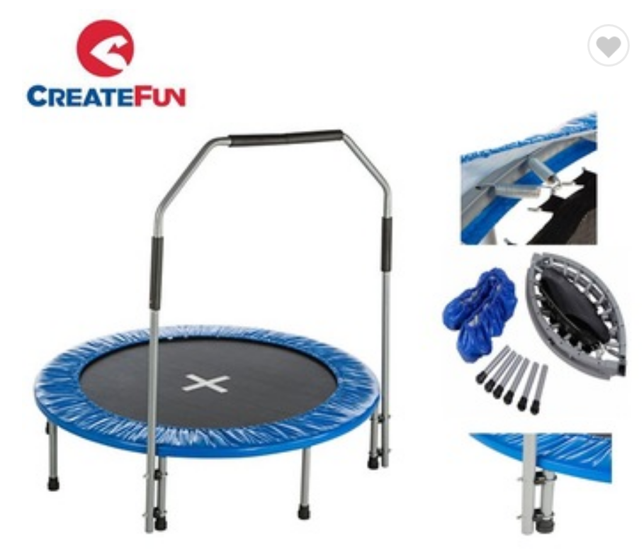 CreateFun Cheap High Quality Professional 60inch Adult Trampoline Fitness Indoor Home Use Customized Stainless Steel & PVC
