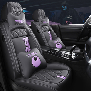 Fundas de Asiento de Coche, Juego Completo, Impermeables, de Cuero, para Honda Civic, Nissan Versa, Altima, <span class=keywords><strong>Toyota</strong></span> RAV4, Camry, Highlander, Accent, Elantra - Product Image 4