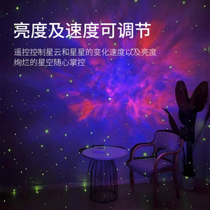 Lampe projecteur d'ambiance dynamique Mecha Warrior, multicolore, compagnon de sommeil pour enfants, ornement de chevet de chambre, lumière ciel étoilé - Product Image 1