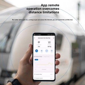 Große, intelligente, automatische, selbstreinigende Katzentoilette mit elektrischer Streuschaufel, fernsteuerbar und per App bedienbar. - Product Image 2