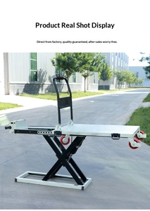 कार/ट्रक लोड करने के लिए पोर्टेबल इलेक्ट्रिक हाइड्रोलिक लिफ्ट कार्ट फोल्डेबल कैंची लिफ्ट टेबल लंबी बैटरी जीवन प्रमाणित - Product Image 5