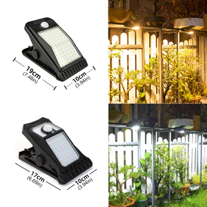 ไฟโซลาร์แบบหนีบ 72LED สำหรับภายนอกอาคาร ไม่ต้องเจาะ ติดตั้งง่าย พร้อมเซ็นเซอร์ตรวจจับความเคลื่อนไหว กันน้ำระดับ IP65 เหมาะสำหรับติดตั้งบนรั้ว ระเบียง ผนัง - Product Image 1