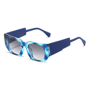 Lunettes DL en gros, lunettes de soleil carrées hip-hop, lunettes de soleil personnalisées tendance, lunettes de soleil rectangulaires noires, lunettes de soleil cool de rue, 2023 - Product Image 4