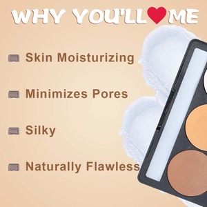 Produits à prix réduit Ochain Nouveaux 3 coloris Cosmétiques naturels Palette <span class=keywords><strong>de</strong></span> contour Maquillage minéral <span class=keywords><strong>Bronzer</strong></span> Poudre pressée Marque privée - Product Image 5