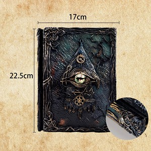 Carnet Cthulhu à feuilles mobiles <span class=keywords><strong>de</strong></span> haute qualité, avec couverture en résine 3D 'L'Œil <span class=keywords><strong>de</strong></span> la Sorcière' et notes sombres, style rétro, <span class=keywords><strong>manuel</strong></span>, cadeau <span class=keywords><strong>de</strong></span> grande valeur - Product Image 2