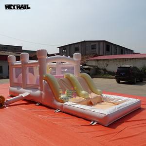 Parcours d'obstacles gonflables <span class=keywords><strong>de</strong></span> qualité commerciale, jeux gonflables d'extérieur, couleurs macaron, aire <span class=keywords><strong>de</strong></span> jeux gonflable pour enfants en plein air - Product Image 2