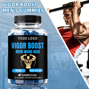 Gomitas <span class=keywords><strong>Vigor</strong></span> Boost para Hombre, Sabor Arándano, Suplemento Dietético de Pectina con Maca, Tongkat Ali, Extracto Herbal de Tribulus, 60 Unidades - Product Image 1
