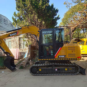 Excavatrice sur chenilles hydraulique SANY SY65C d'occasion, mini-excavatrice d'occasion pas chère, 6 tonnes, machine de terrassement SANY - Product Image 1