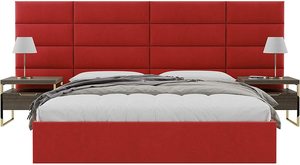 Tête <span class=keywords><strong>de</strong></span> <span class=keywords><strong>lit</strong></span> rembourré en tissu faux cuir, pour décoration intérieure, blanc, taille King - Product Image 5