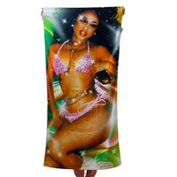 Serviettes de bain, de plage, de spa et de yoga 100 % coton, impression réactive personnalisée avec logo, sublimation couleur intégrale