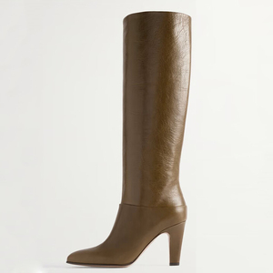 <span class=keywords><strong>Stivali</strong></span> <span class=keywords><strong>al</strong></span> <span class=keywords><strong>ginocchio</strong></span> da donna western fatti a mano, autunno/inverno, taglia grande 46, tacco alto, punta affusolata, slip-on, tinta unita, antiscivolo, illuminati - Product Image 5
