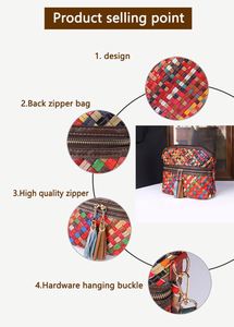 Bolso de Hombro de Cuero Trenzado Artesanal con Diseño Geométrico, Sofisticado y Elegante, Estilo Vintage de Lujo para Mujer - Product Image 3