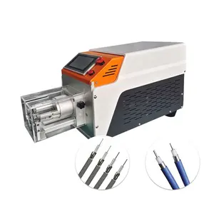 TR-8608D Semi Automatic Rotary Coaxial Wire Cable Cutting Stripping Machine 9 Layer Coax Cable Stripper