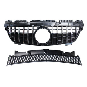 Mercedes-Benz R172 SLK-Class GT-R Style Front Grille Black ABS Plastic Vertical Stripes Bumper Fitment - Product Image 1