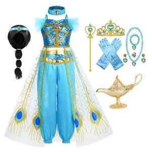 Disfraces de Princesa Anna y <span class=keywords><strong>Elsa</strong></span> para Niñas, Disfraces de Reina de las Nieves para Halloween, Navidad, Cosplay, Vestidos Elegantes con Copos de Nieve para Niñas - Product Image 6
