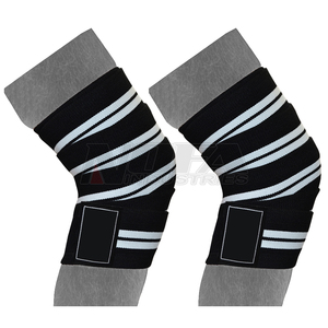 ราคาเข่าห่ออำนาจยกโลโก้ที่กำหนดเองยกน้ำหนักเข่าห่อ,การฝึกอบรมที่มีคุณภาพสูงเข่าสนับสนุนห่อ - Product Image 6