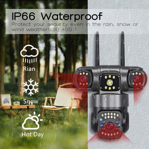 Nouvelle caméra de sécurité PTZ triple objectif à 4 objectifs avec vue à 360 ° 5GHz 2.4Ghz WiFi pour la sécurité extérieure - Product Image 6