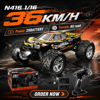 Voiture RC tout-terrain HOSHI N416 1/16 4x4 haute vitesse, étanche et sûre, 36 km/h, télécommandée, Monster Truck RTR, jouet étanche, en stock aux États-Unis