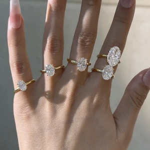 IGI D E F Couleur 1CT 2CT 3CT 5CT HPHt CVD 18k 14k Jaune <span class=keywords><strong>Blanc</strong></span> <span class=keywords><strong>Bague</strong></span> <span class=keywords><strong>En</strong></span> <span class=keywords><strong>Or</strong></span> Bijoux Ovale Taille Lab Grown Diamant <span class=keywords><strong>Bague</strong></span> De Fiançailles - Product Image 4