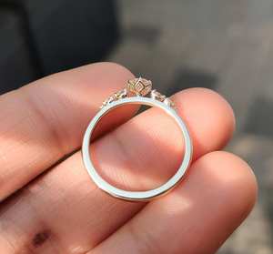 Anillo de Compromiso con Diamante de 1 Quilate, Corte Brillante, Oro Amarillo Sólido de 10k/14k/18k, Sin Níquel, Claridad VVS VS Premium, para Mujer - Product Image 4