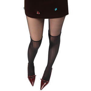 Collants à motif de pois scintillants pour femmes - Collants avec des paillettes subtiles et des chaussettes à pois - Product Image 5