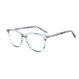Bright Speckle Color Glasses Modern Design Female Personality Optical Frame Acetate Eyeglasses