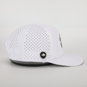 High Quality Customized 5-Panel Baseball Cap Adults Perforated Style Golf <b>Hat</b> Magnet Tee <b>Holder</b> Rubber Logo 100% Polyester - Product Image 5