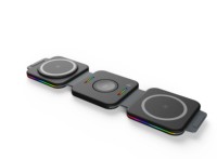 Nouvelle Station de Recharge Sans Fil Magnétique 3-en-1 Pliable 15W avec Port DC Ignifuge pour Android/Montre/Écouteurs (Modèle 2025)