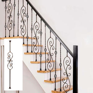 מודרני מברזל מברזל קישוטי מרפסת ברזל פופולרי עיצוב נירוסטה צבע שחור - Product Image 1