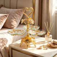 Europese stijl glas keramiek milieuvriendelijke lichte luxe stijl gedroogde fruitplaat high-end woonkamer woondecoratie creatief