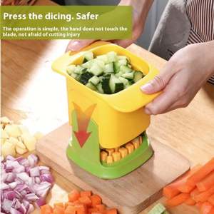 Cortador de verduras multifuncional de acero inoxidable seguro para el hogar patatas fritas en rodajas cebolla pepino zanahoria jamón fruta Dicer - Product Image 2