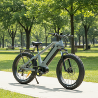 Vélo de montagne électrique tout-terrain à pneus larges de 26 pouces avec batterie au lithium, cadre en alliage d'aluminium, moteur 1200-1500W, frein à disque central, sport
