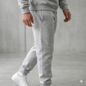 Ensemble de survêtement polaire <span class=keywords><strong>d</strong></span>'hiver pour homme, 2 pièces, avec sweat à capuche et pantalon de jogging, personnalisable avec logo, vente en gros, uni - Product Image 4