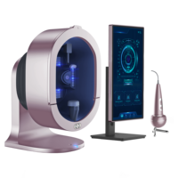 Penganalisa kulit 3D AI, pemindai wajah cermin ajaib UV deteksi kelembaban peralatan profesional untuk Spa Rumah
