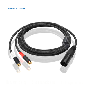 Câble audio pour microphone 3 cœurs <span class=keywords><strong>XLR</strong></span> mâle vers 2 <span class=keywords><strong>RCA</strong></span> femelle 1 vers 2, 0,3 m - Product Image 4
