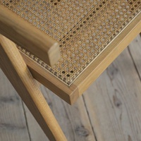 Chaise en rotin de style bistro-café français moderne, fauteuils en bois massif de style américain, chaise de salle à manger nordique en rotin