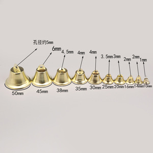 Bocina de 10-45mm para decoración navideña, campanas de <span class=keywords><strong>viento</strong></span> creativas con apertura de Color dorado, joyería para niños, juguetes para niños - Product Image 2