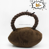 Fabricants fournitures directes son pour animaux de compagnie balle grinçante en peluche mignon doux interactif traiter en peluche corde chien jouet