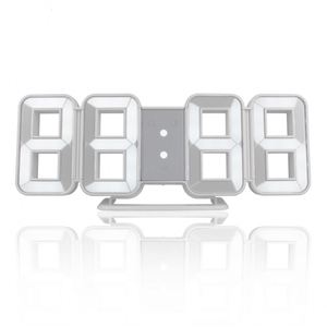 Horloges numériques LED 3D, affichage de la date et de l'heure, grand écran, horloges de salle de sport, horloges de table, horloges de bureau, 12/24H, horloge à tubes Nixie - Product Image 1