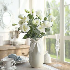 Flores Artificiales Lisianthus Populares para Decoración de Bodas, de Seda, 10 cm, Accesorios para Fotografía en Exteriores, Decoración del Hogar - Product Image 1