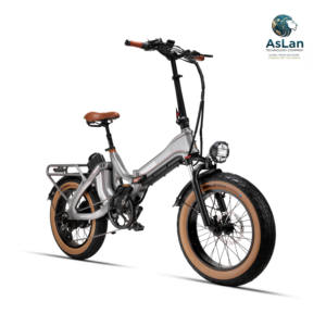 Bicicletta Elettrica Pieghevole T14 <span class=keywords><strong>Aslan</strong></span> Q1 in Acciaio ad Alto Tenore di Carbonio, Pneumatici Fat, Motore Brushless 48V 750W, 7 Velocità, 50mph, Batteria al Litio 15Ah - Product Image 4