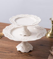 Assiettes à dessert en céramique écologiques, durables, polies, à motifs en relief, ajourées, pour fêtes, mariages, hôtels, vaisselle moderne haut de gamme