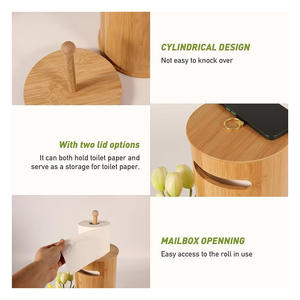 <span class=keywords><strong>Porta</strong></span> <span class=keywords><strong>carta</strong></span> <span class=keywords><strong>igienica</strong></span> in bambù con coperchio <span class=keywords><strong>porta</strong></span> rotoli di <span class=keywords><strong>carta</strong></span> <span class=keywords><strong>igienica</strong></span> in bambù - Product Image 3