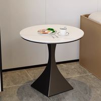 Neuer Luxuriöser Marmor Runder Beistelltisch Moderner Kleiner Multifunktionaler Teetisch für Sofa Balkon Apartment Umweltfreundlich