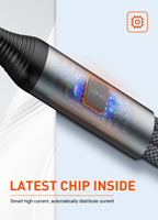 Câble de charge rapide 3 en 1 LDNIO LC94c 100W, cordon de charge multi-ports Type-C/Micro USB, câble tressé en nylon anti-pliage