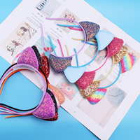 Diademas de Orejas de Gato de Algodón Brillante y Ligero LRTOU al por Mayor, Accesorios Diarios para Fiestas, Adornos Encantadores para el Cabello para Mujeres