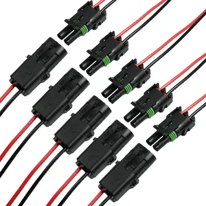 Factory price 1.5mm Series Terminal Pack 2 Pin 2P Car Waterproof TE Connector Plug Wire Connector with wire cable